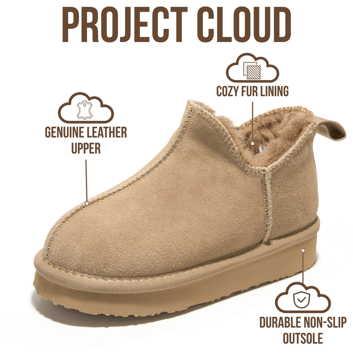 Project Cloud Kids | 100% Genuine Leather Boots for Girls & Boys | Memory Foam Insole | Lightweight | Non-Slip - Henley Kids