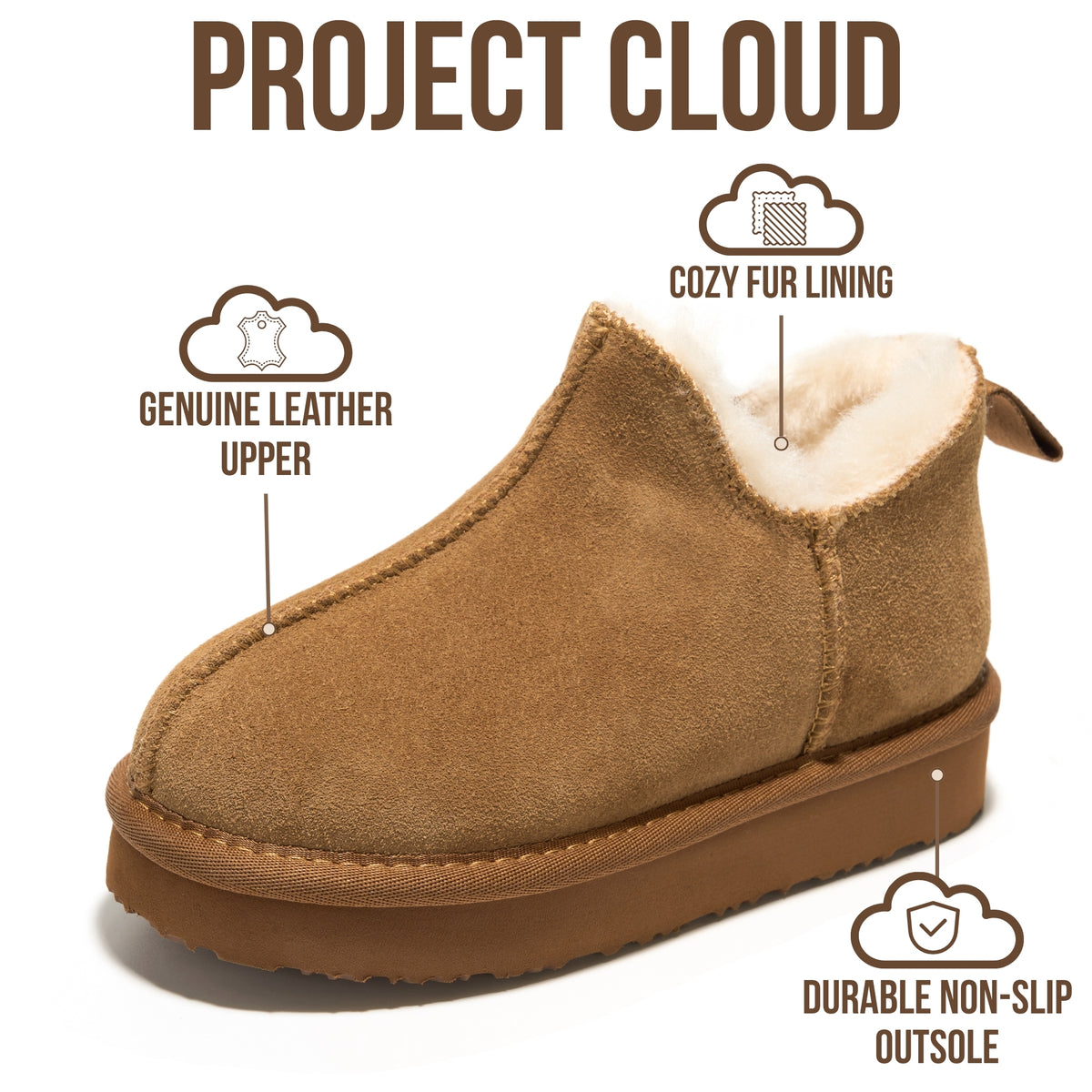 Project Cloud Kids | 100% Genuine Leather Boots for Girls & Boys | Memory Foam Insole | Lightweight | Non-Slip - Henley Kids