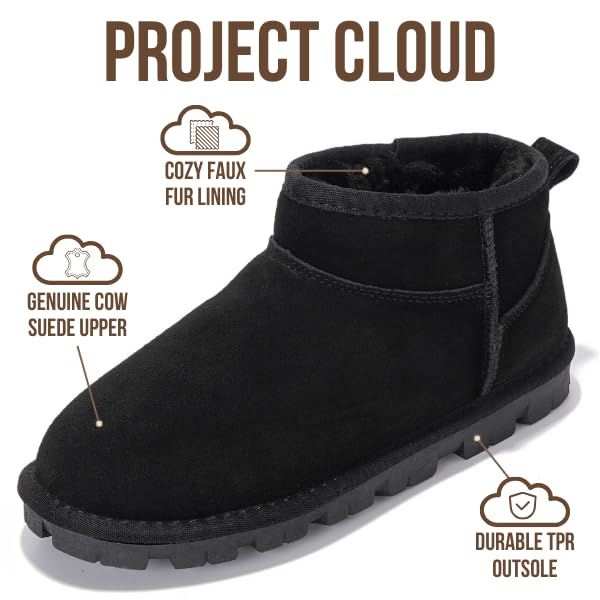 Project Cloud | "Hikey" Ankle Boots for Women | Genuine Leather | Memory Foam | Lightweight | Non-Slip