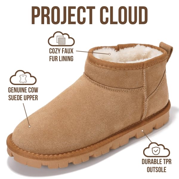 Project Cloud | "Hikey" Ankle Boots for Women | Genuine Leather | Memory Foam | Lightweight | Non-Slip