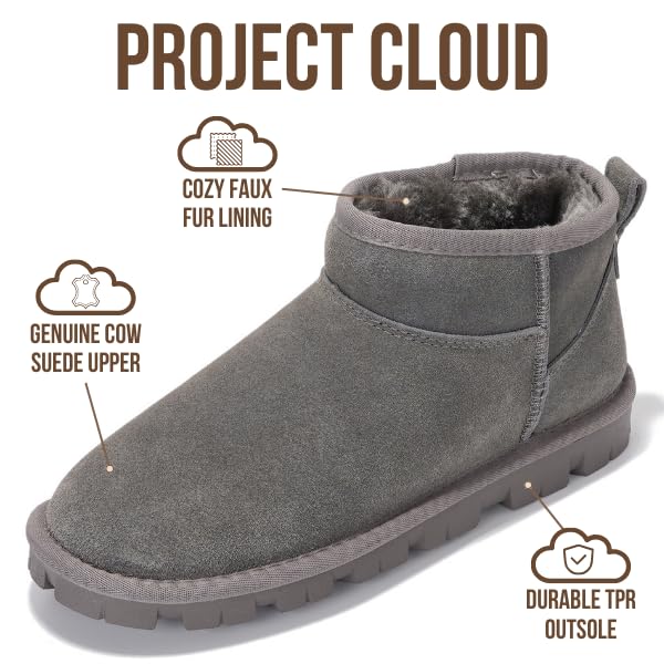 Project Cloud | "Hikey" Ankle Boots for Women | Genuine Leather | Memory Foam | Lightweight | Non-Slip
