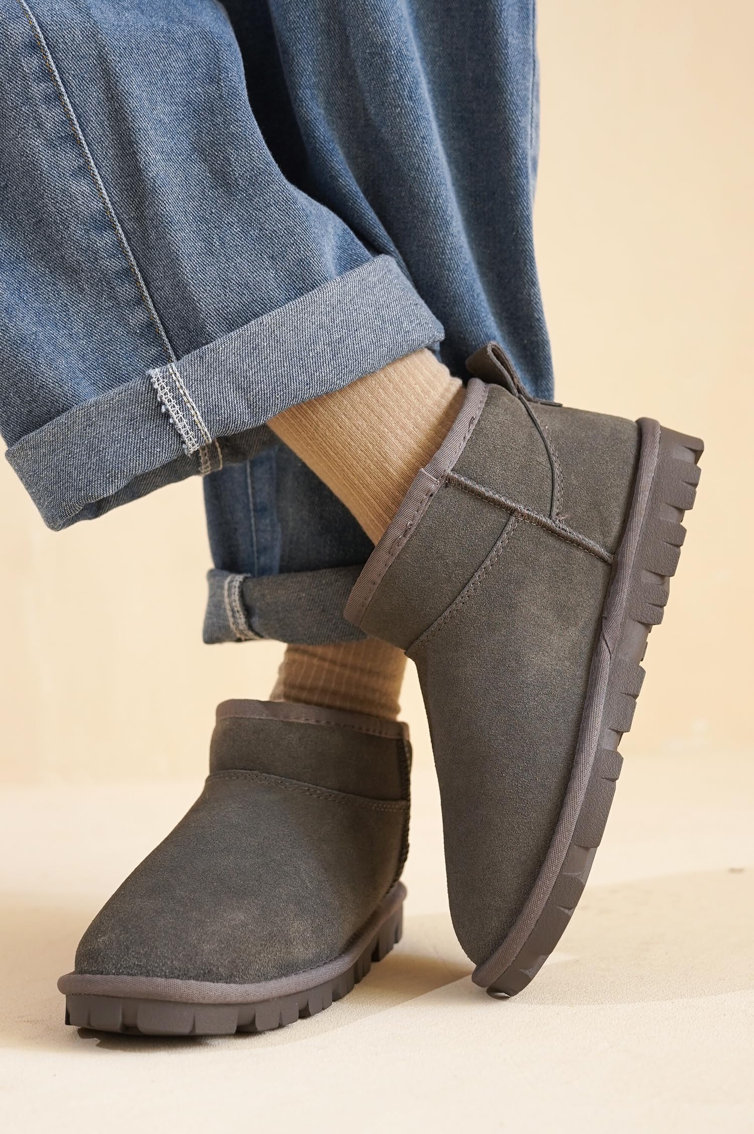 Project Cloud | "Hikey" Ankle Boots for Women | Genuine Leather | Memory Foam | Lightweight | Non-Slip