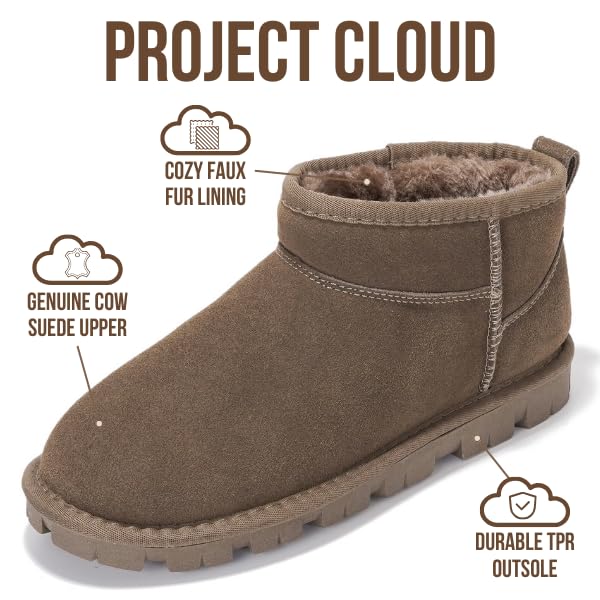 Project Cloud | "Hikey" Ankle Boots for Women | Genuine Leather | Memory Foam | Lightweight | Non-Slip