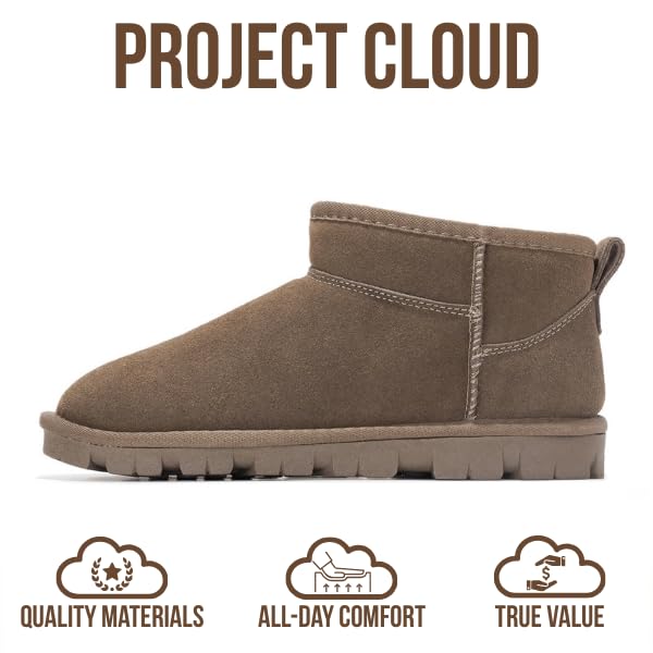 Project Cloud | "Hikey" Ankle Boots for Women | Genuine Leather | Memory Foam | Lightweight | Non-Slip