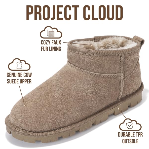 Project Cloud | "Hikey" Ankle Boots for Women | Genuine Leather | Memory Foam | Lightweight | Non-Slip