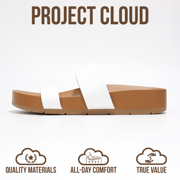 Project Cloud Women's | Lightweight Platform Sandals | Memory Foam Technology | Anti-Slip - Hilltop