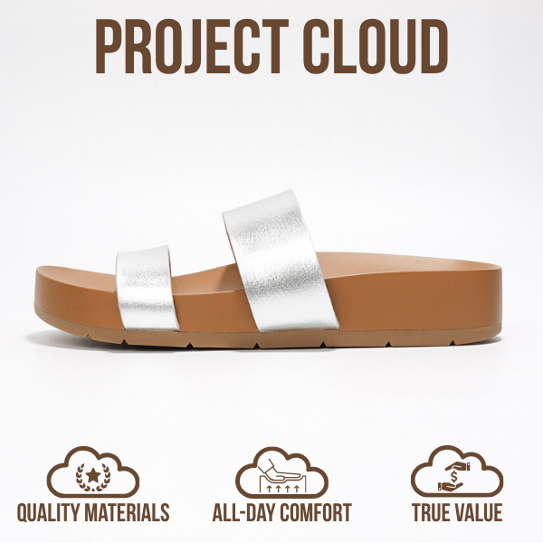 Project Cloud Women's | Lightweight Platform Sandals | Memory Foam Technology | Anti-Slip - Hilltop