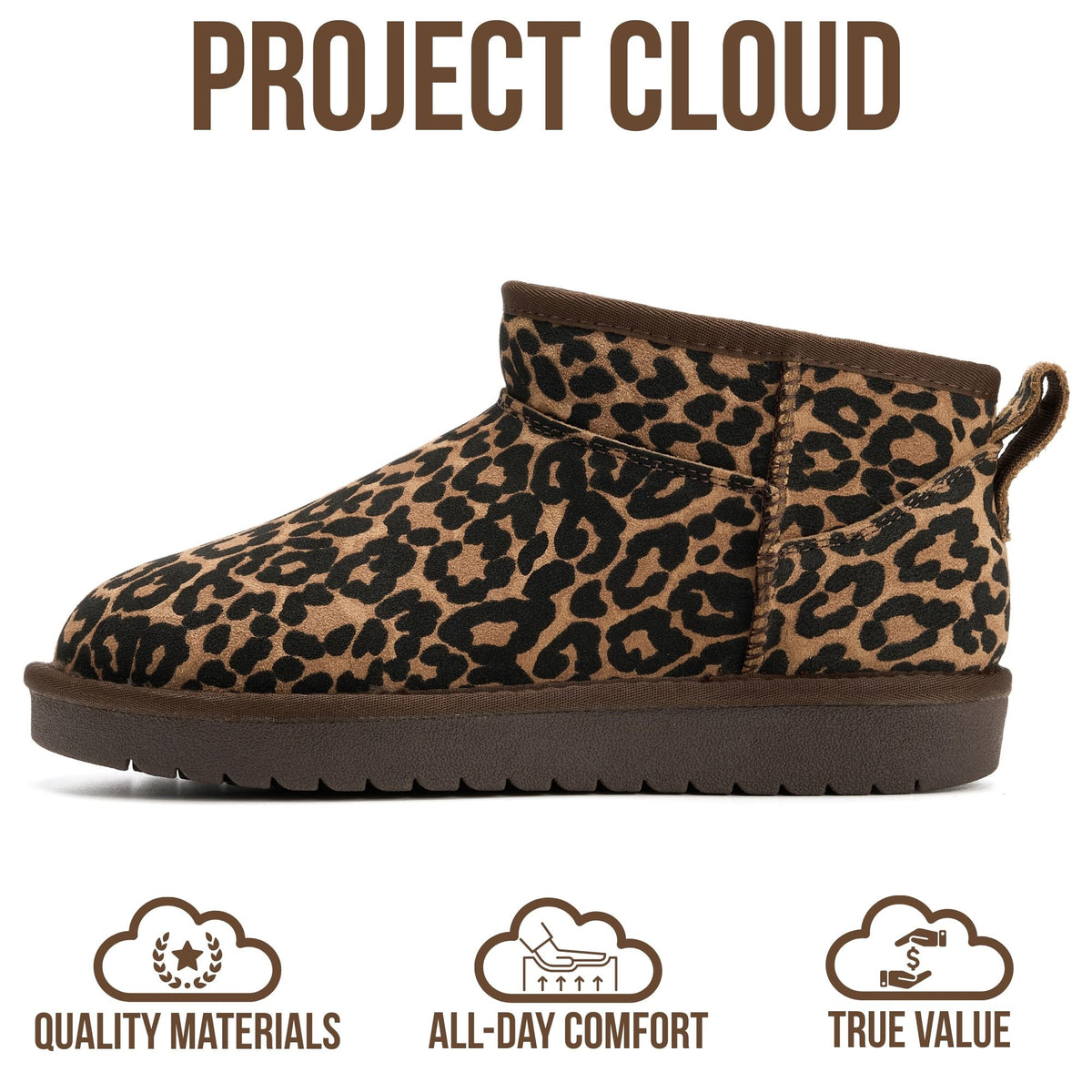Botines de mujer Project Cloud | 100 % ante auténtico | Resistentes al agua | ProjectPlush | Ligeros | Antideslizantes - Hippy