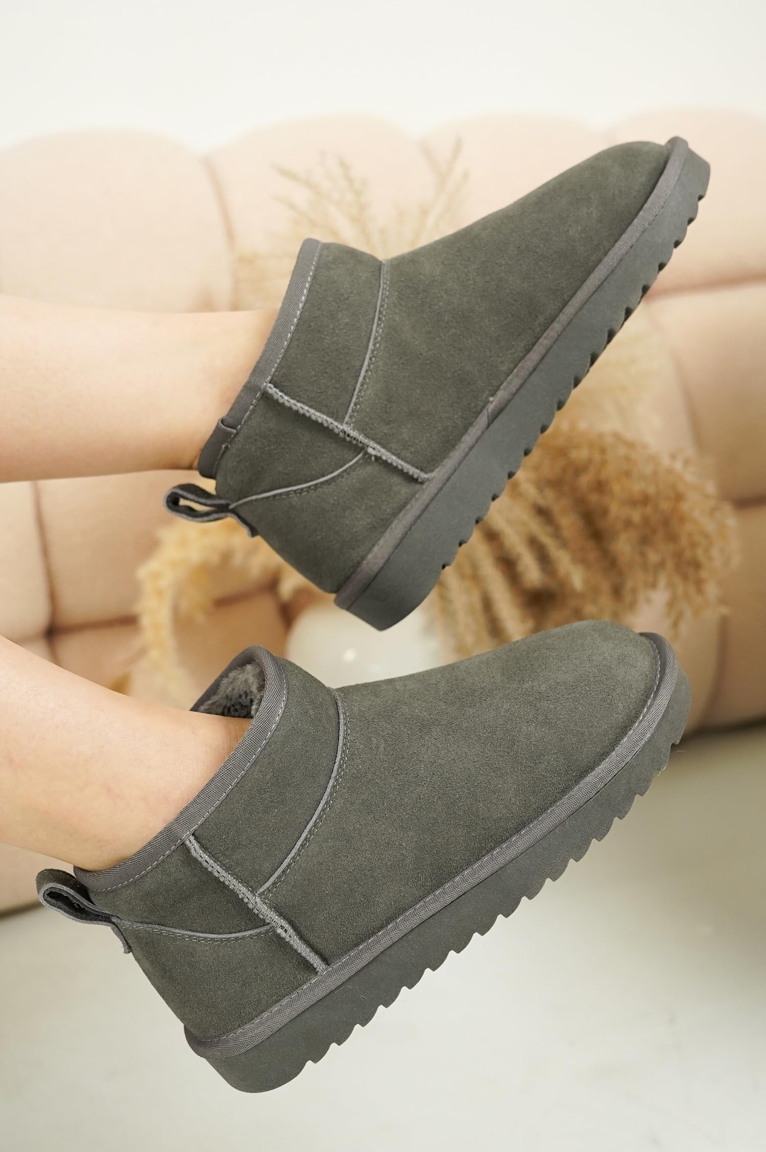 Project Cloud Women's |  100% Genuine Suede Ankle Boots | Water Resistant | ProjectPlush | Lightweight | Non-Slip - Hippy