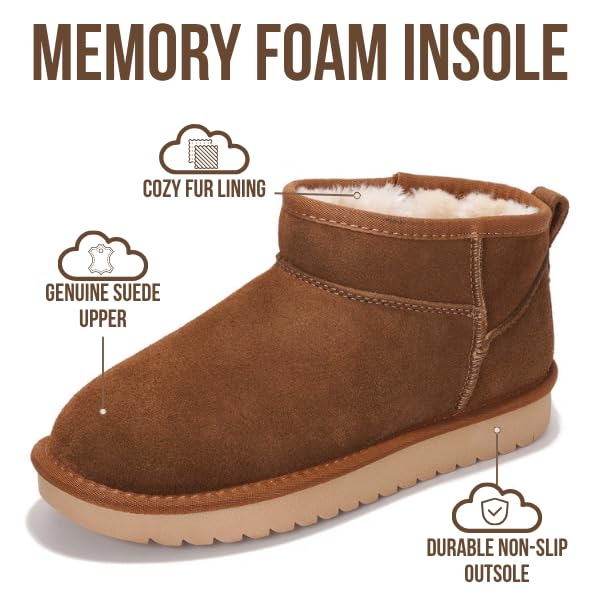 Project Cloud Women's |  100% Genuine Suede Ankle Boots | Water Resistant | ProjectPlush | Lightweight | Non-Slip - Hippy