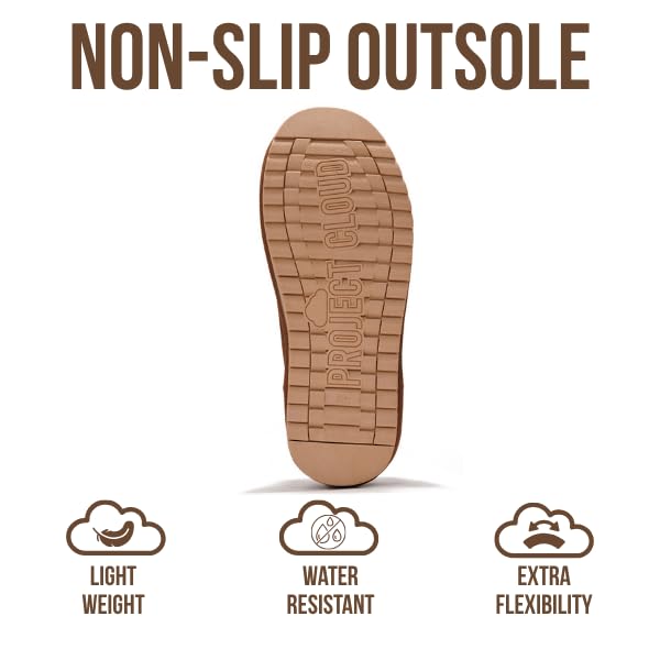 Project Cloud Women's |  100% Genuine Suede Ankle Boots | Water Resistant | ProjectPlush | Lightweight | Non-Slip - Hippy