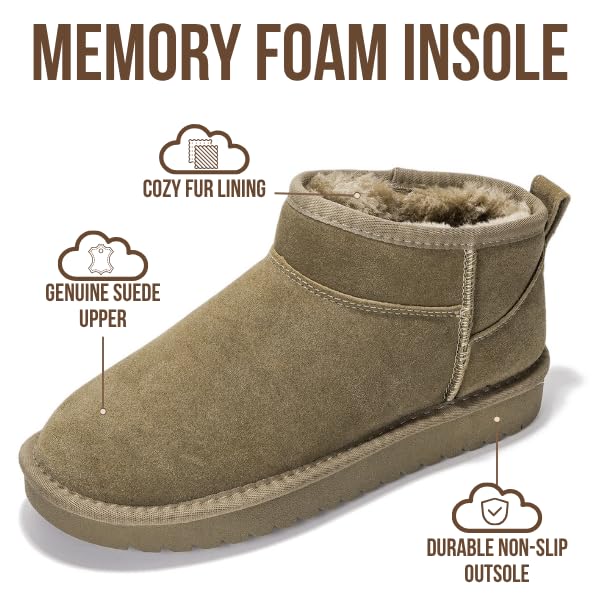 Project Cloud Women's |  100% Genuine Suede Ankle Boots | Water Resistant | ProjectPlush | Lightweight | Non-Slip - Hippy