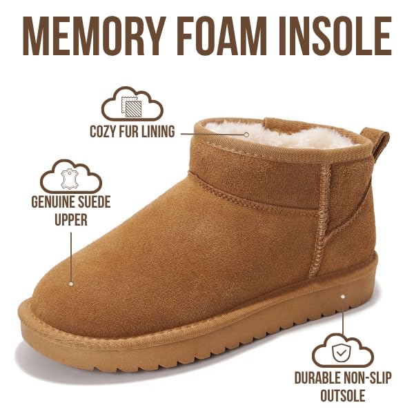 Project Cloud Women's |  100% Genuine Suede Ankle Boots | Water Resistant | ProjectPlush | Lightweight | Non-Slip - Hippy