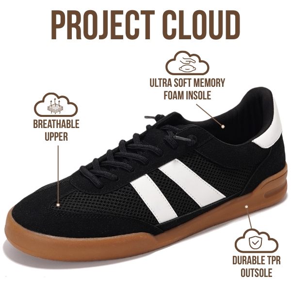 Project Cloud | "His Verdict" Mens Sneakers | Mesh Upper | Memory Foam | Lightweight | Non-Slip