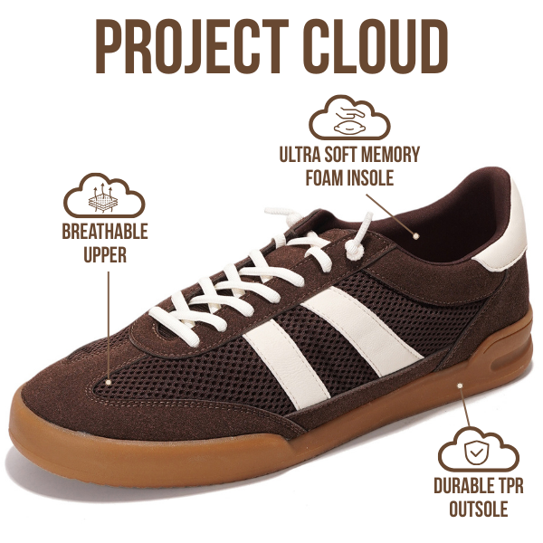 Project Cloud | "His Verdict" Mens Sneakers | Mesh Upper | Memory Foam | Lightweight | Non-Slip