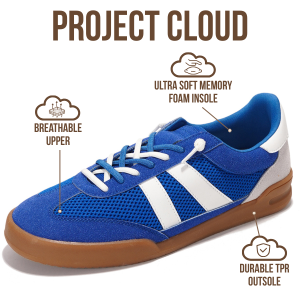 Project Cloud | "His Verdict" Mens Sneakers | Mesh Upper | Memory Foam | Lightweight | Non-Slip