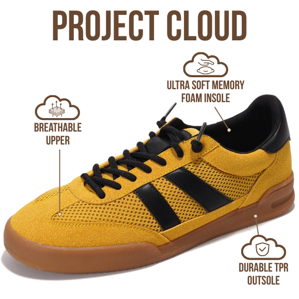 Project Cloud | "His Verdict" Mens Sneakers | Mesh Upper | Memory Foam | Lightweight | Non-Slip