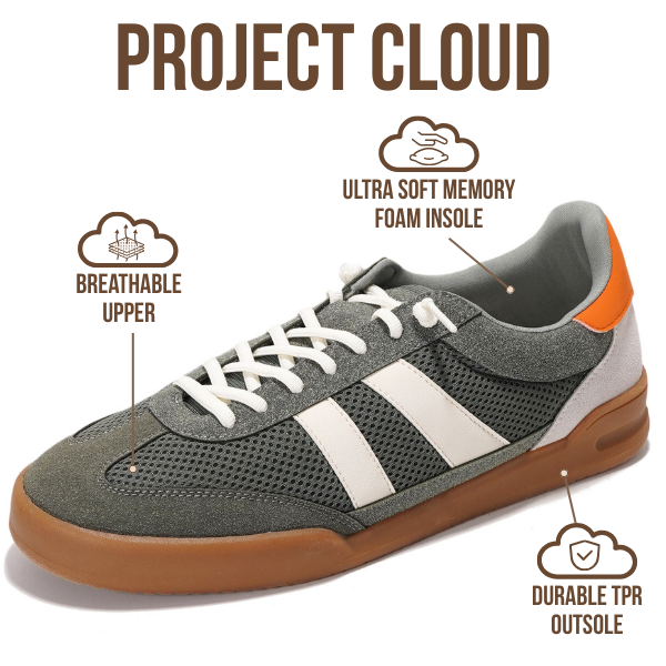 Project Cloud | "His Verdict" Mens Sneakers | Mesh Upper | Memory Foam | Lightweight | Non-Slip