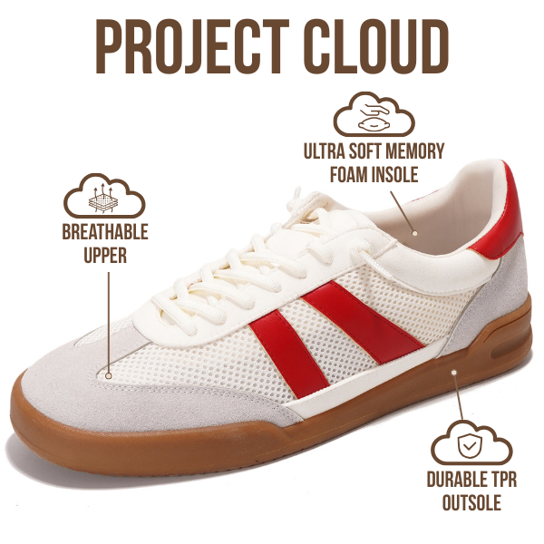 Project Cloud | "His Verdict" Mens Sneakers | Mesh Upper | Memory Foam | Lightweight | Non-Slip