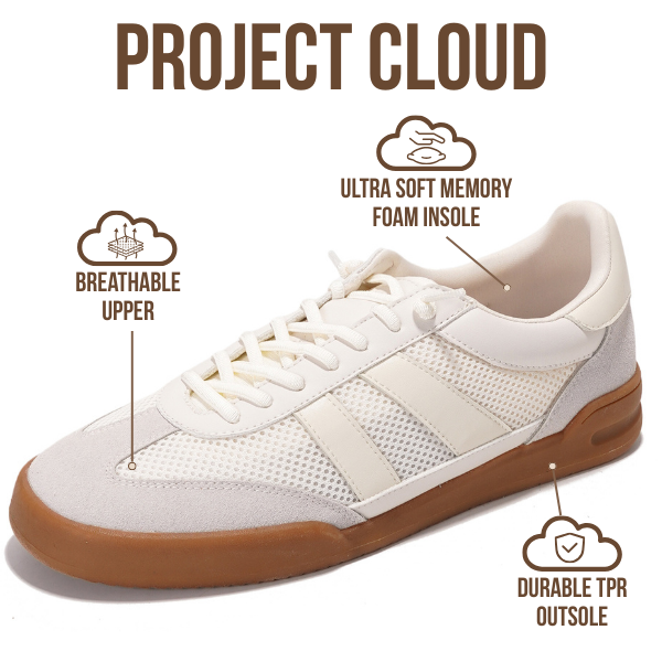 Project Cloud | "His Verdict" Mens Sneakers | Mesh Upper | Memory Foam | Lightweight | Non-Slip