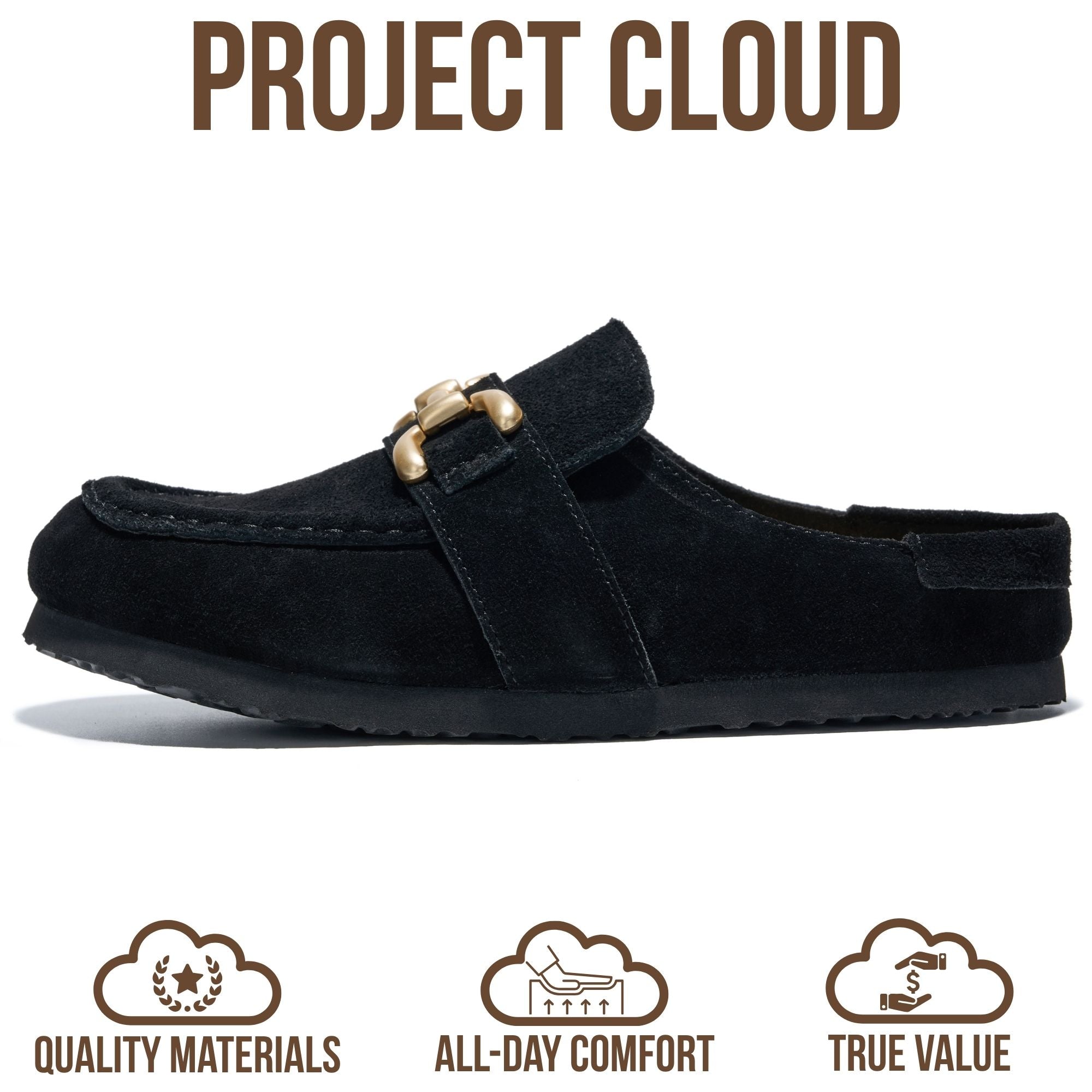 Project Cloud Women's | 100% Genuine Leather Loafers | Lightweight | Non-Slip - Holly