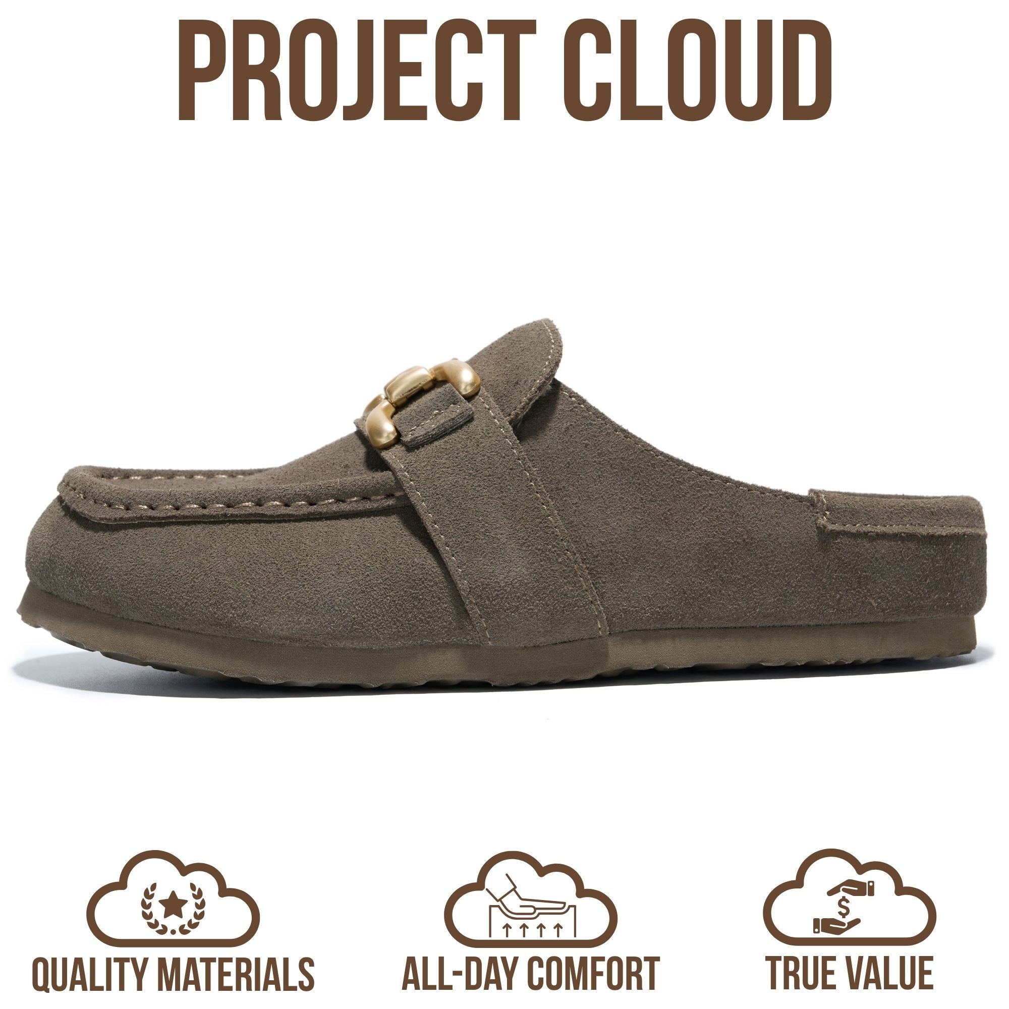Project Cloud Women's | 100% Genuine Leather Loafers | Lightweight | Non-Slip - Holly