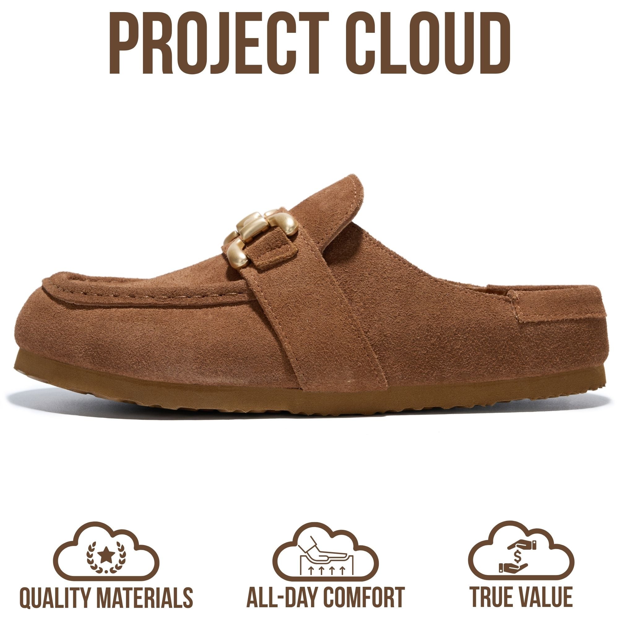 Project Cloud Women's | 100% Genuine Leather Loafers | Lightweight | Non-Slip - Holly