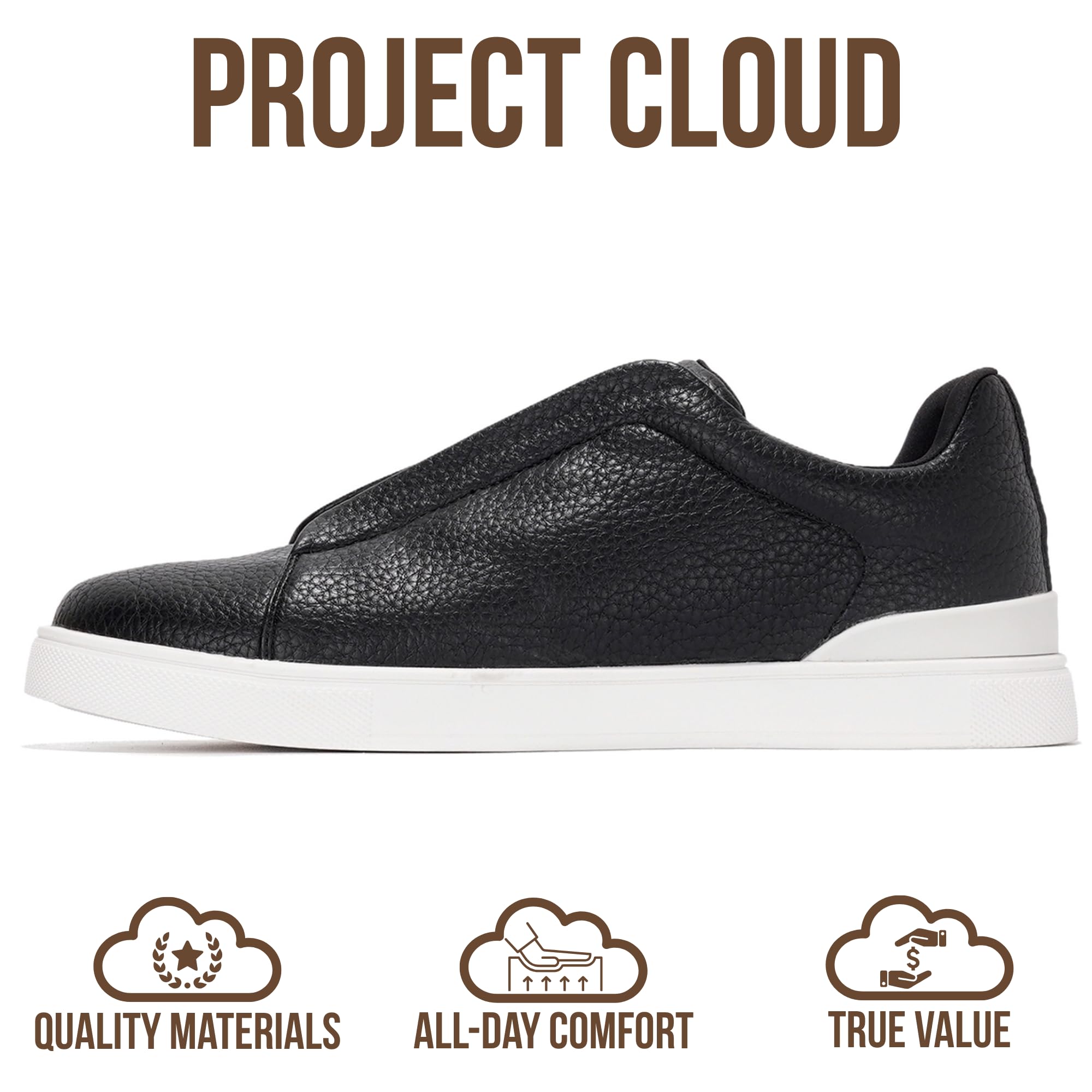 Project Cloud Men's | Slip-On Sneakers for Men | Memory Foam Insole | Lightweight | Non-Slip - Hudson