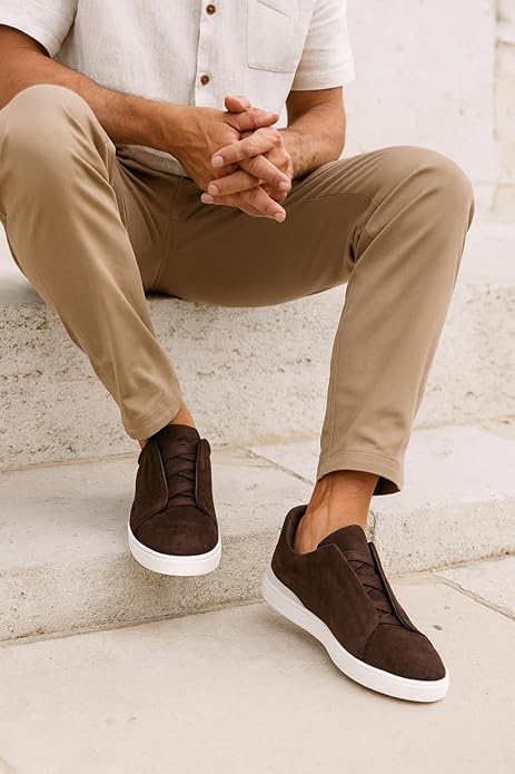 Project Cloud Men's | Slip-On Sneakers for Men | Memory Foam Insole | Lightweight | Non-Slip - Hudson