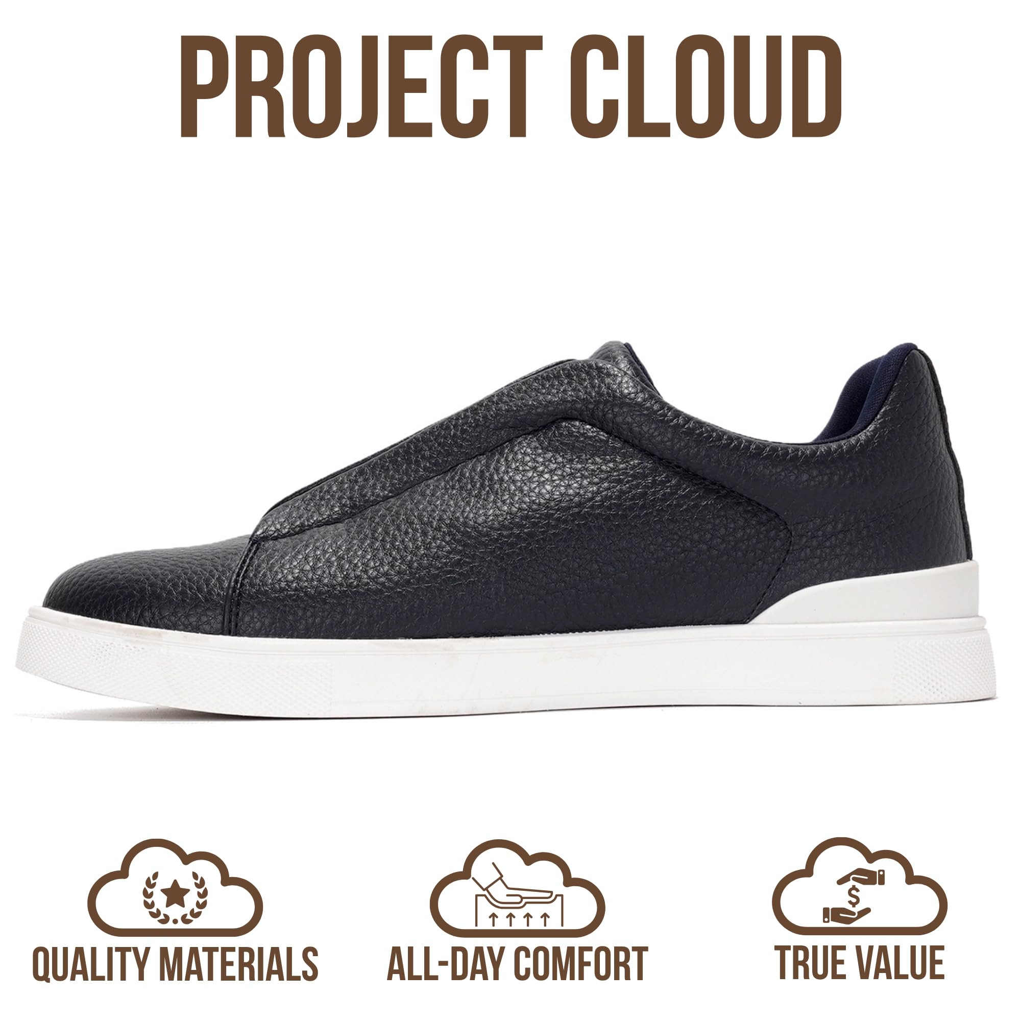 Project Cloud Men's | Slip-On Sneakers for Men | Memory Foam Insole | Lightweight | Non-Slip - Hudson