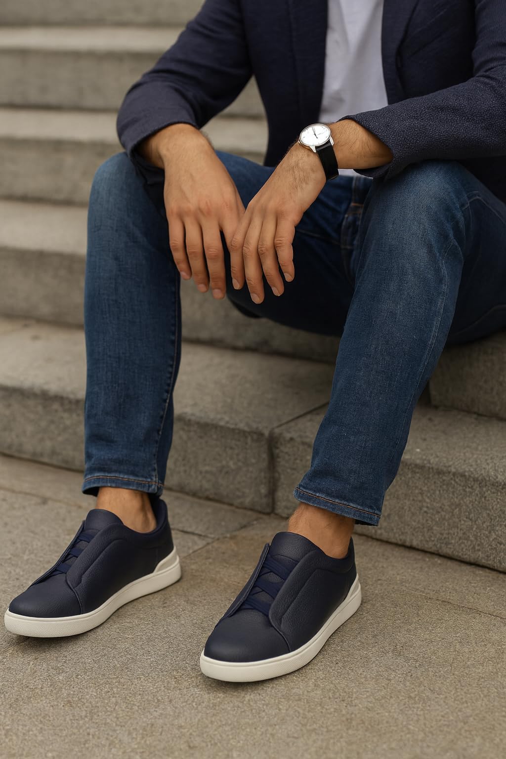 Project Cloud Men's | Slip-On Sneakers for Men | Memory Foam Insole | Lightweight | Non-Slip - Hudson