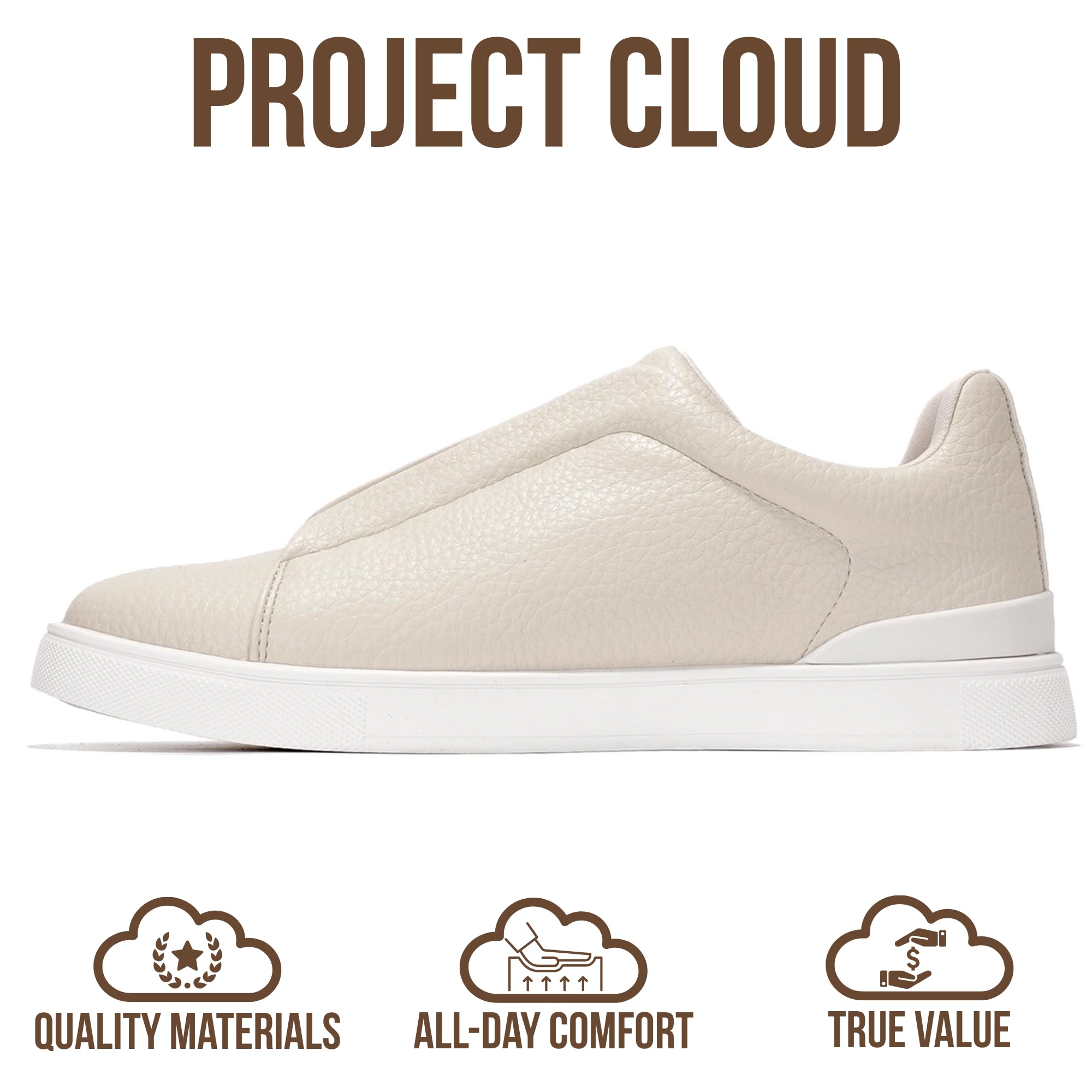 Project Cloud Men's | Slip-On Sneakers for Men | Memory Foam Insole | Lightweight | Non-Slip - Hudson