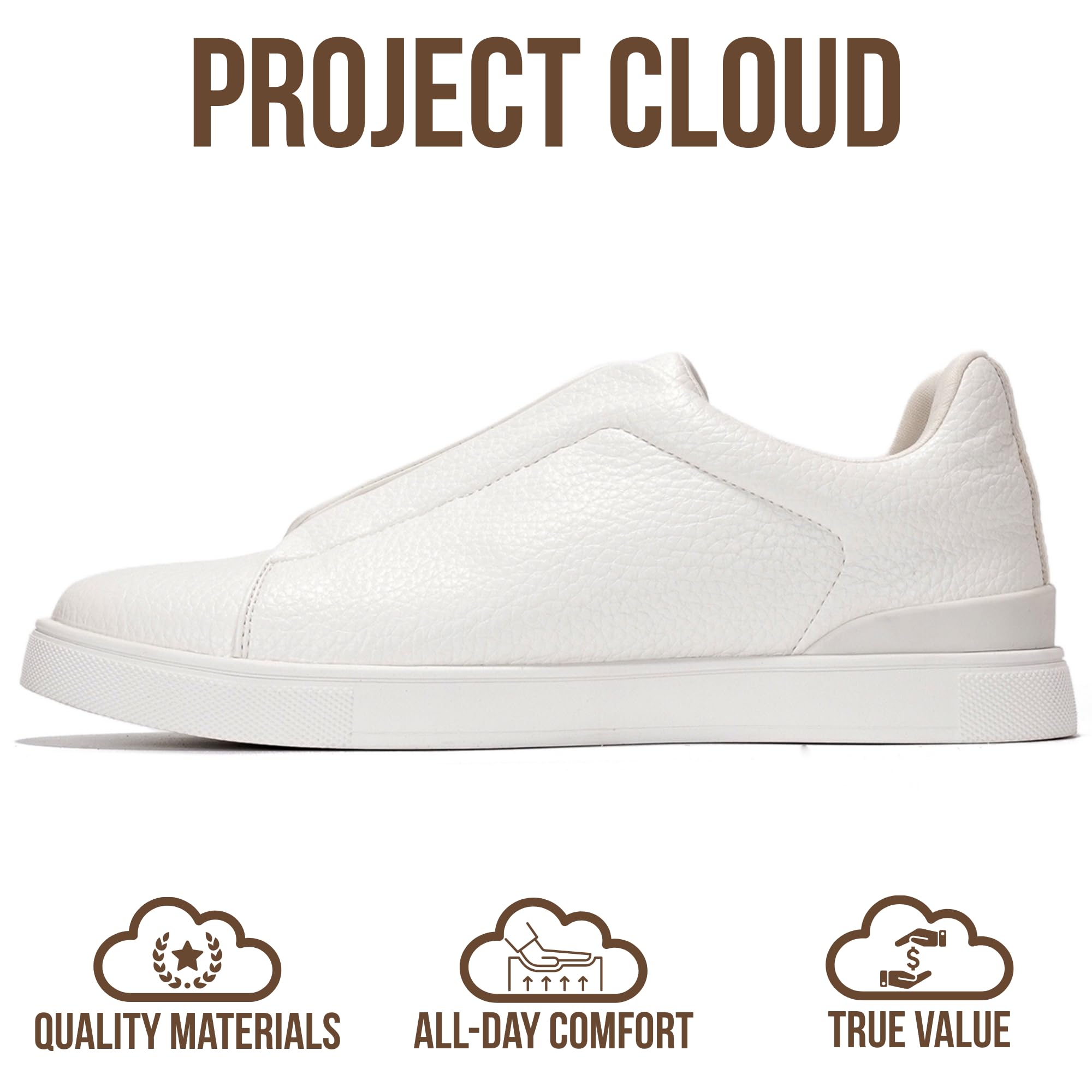 Project Cloud Men's | Slip-On Sneakers for Men | Memory Foam Insole | Lightweight | Non-Slip - Hudson