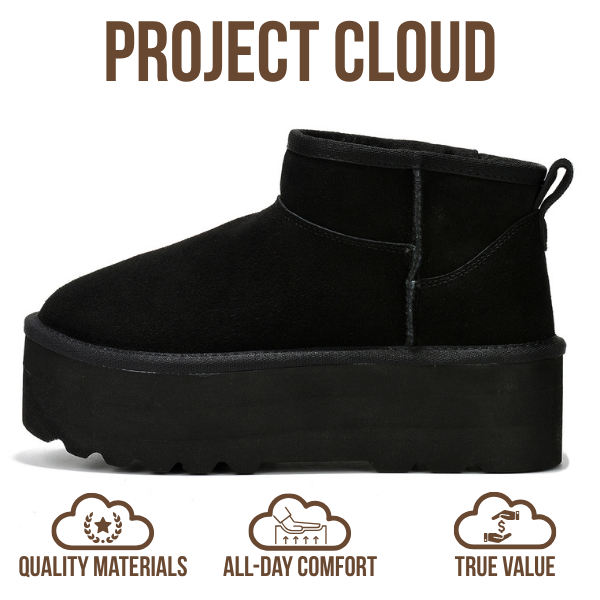 Project Cloud | "Huggy" 100% Genuine Suede Leather Ankle Boots for Women | Memory Foam | Lightweight | Non-Slip