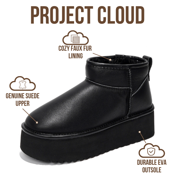 Project Cloud | "Huggy" 100% Genuine Suede Leather Ankle Boots for Women | Memory Foam | Lightweight | Non-Slip