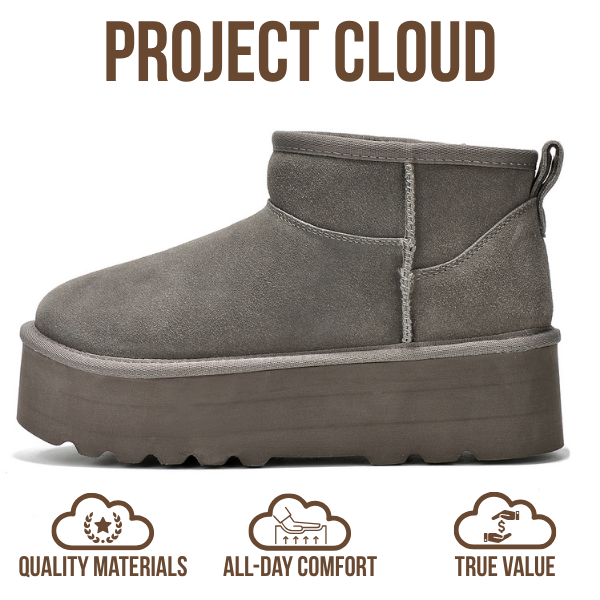 Project Cloud | "Huggy" 100% Genuine Suede Leather Ankle Boots for Women | Memory Foam | Lightweight | Non-Slip