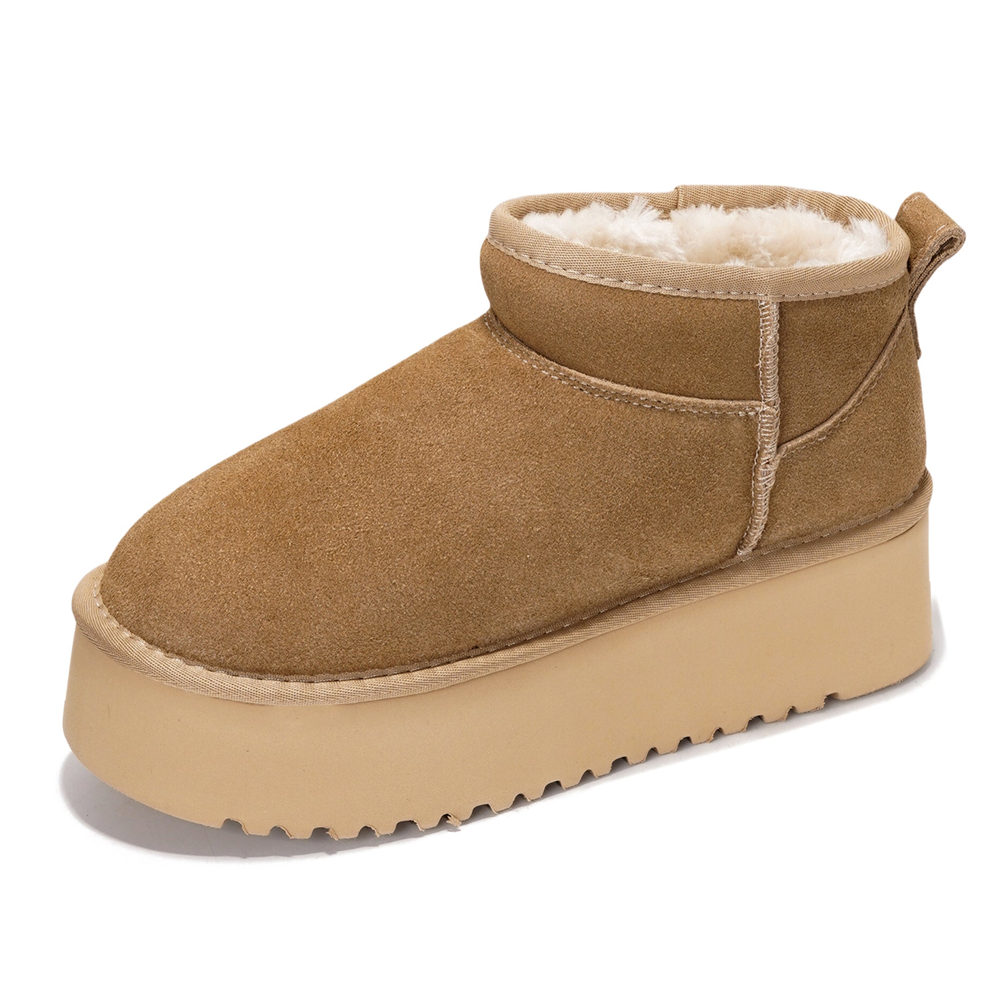 Project Cloud | "Huggy" 100% Genuine Suede Leather Ankle Boots for Women | Memory Foam | Lightweight | Non-Slip