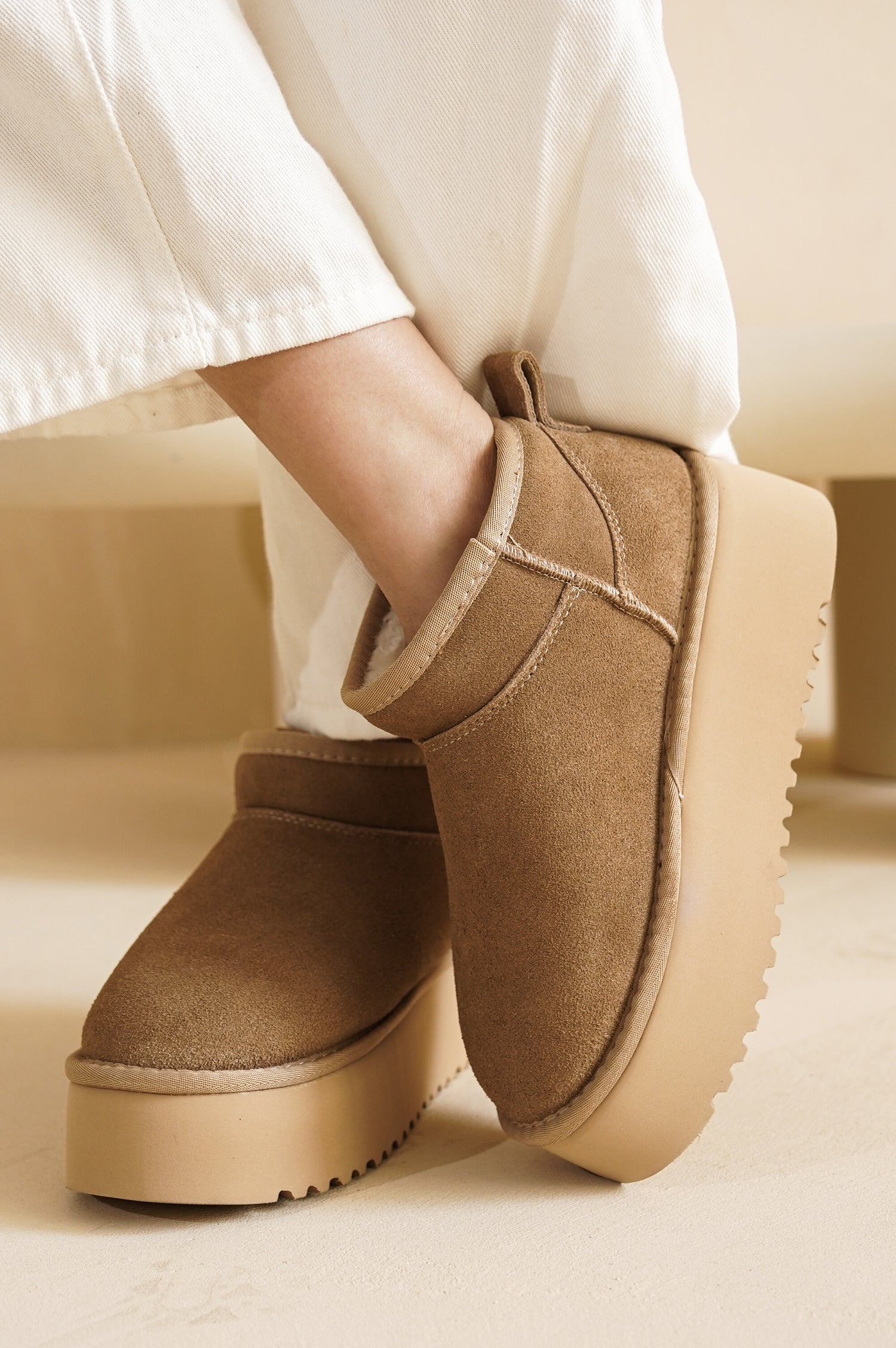 Project Cloud | "Huggy" 100% Genuine Suede Leather Ankle Boots for Women | Memory Foam | Lightweight | Non-Slip