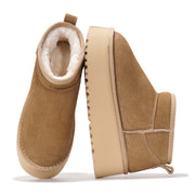 Project Cloud | "Huggy" 100% Genuine Suede Leather Ankle Boots for Women | Memory Foam | Lightweight | Non-Slip