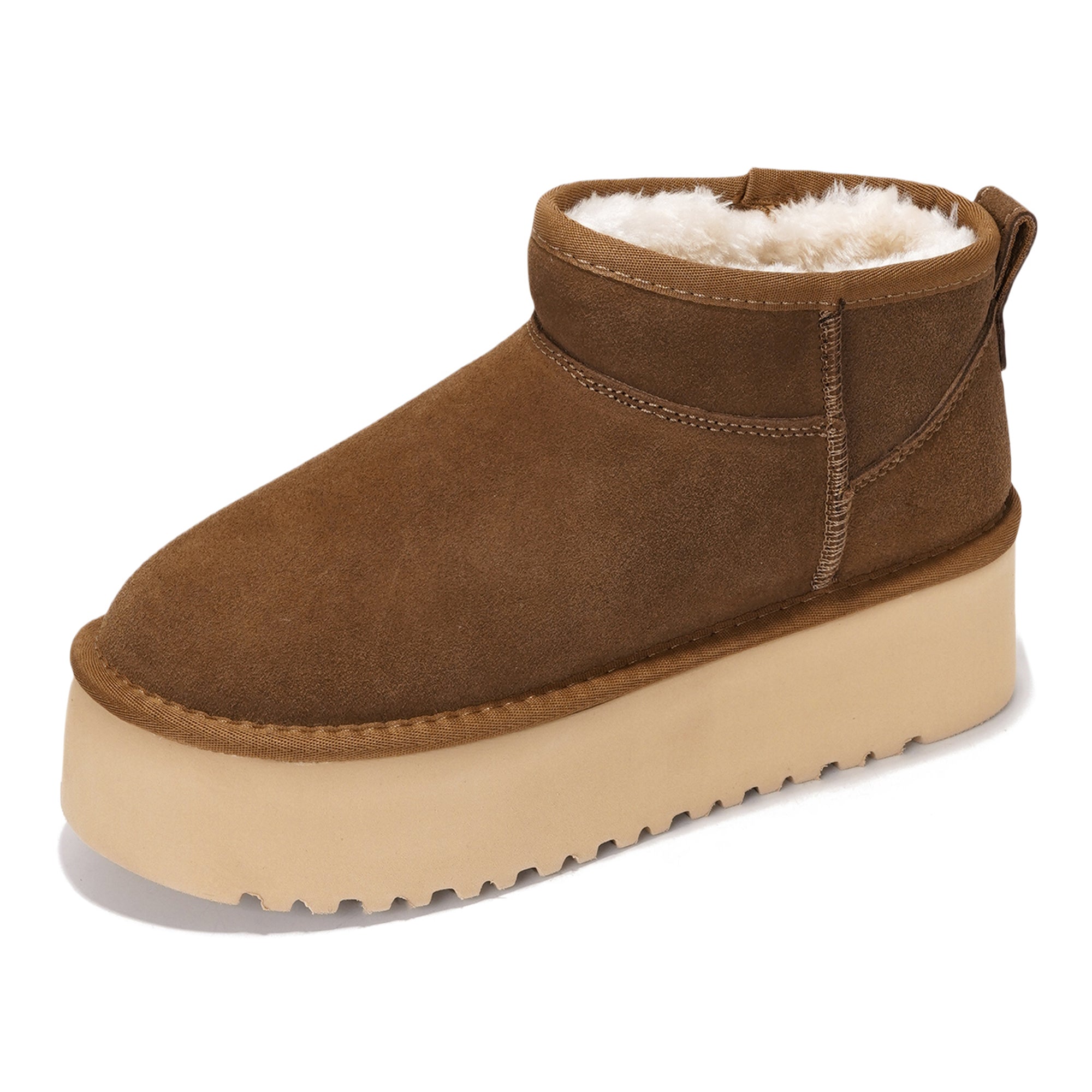Project Cloud | "Huggy" 100% Genuine Suede Leather Ankle Boots for Women | Memory Foam | Lightweight | Non-Slip