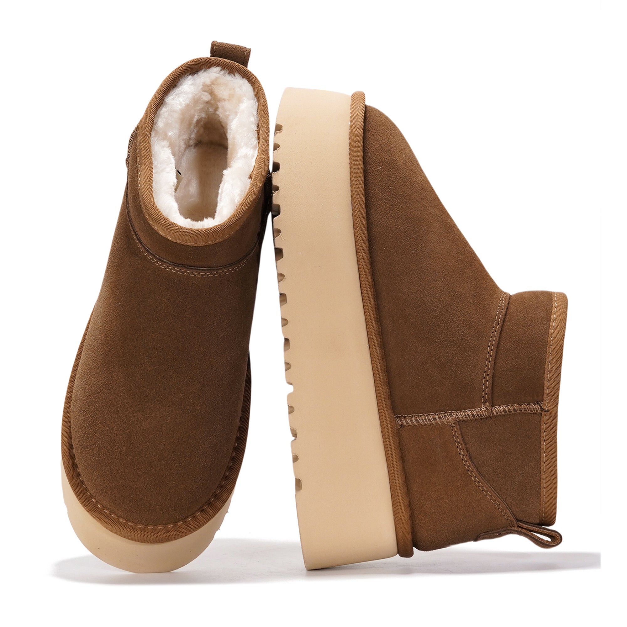 Project Cloud | "Huggy" 100% Genuine Suede Leather Ankle Boots for Women | Memory Foam | Lightweight | Non-Slip