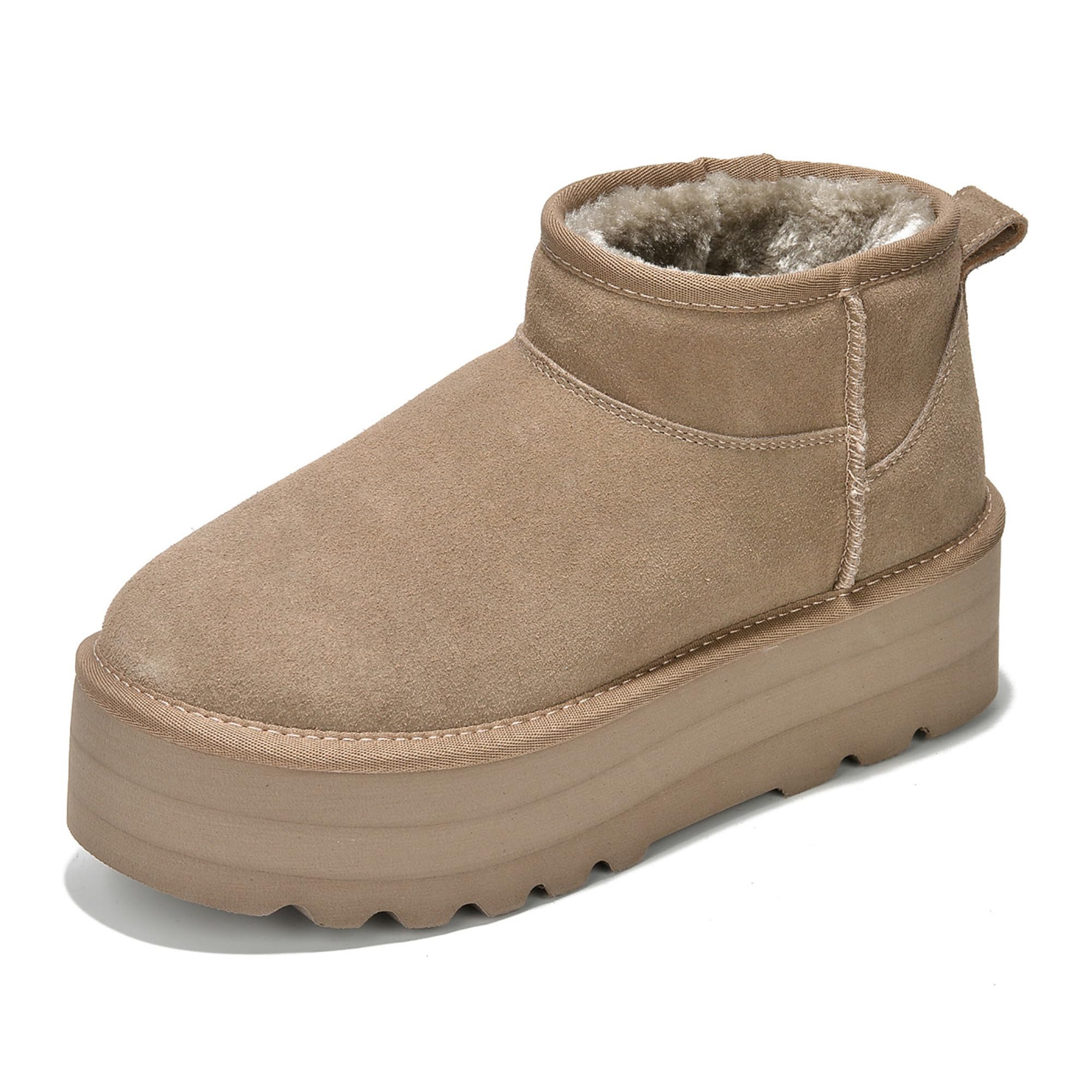 Project Cloud | "Huggy" 100% Genuine Suede Leather Ankle Boots for Women | Memory Foam | Lightweight | Non-Slip