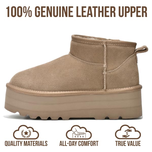 Project Cloud | "Huggy" 100% Genuine Suede Leather Ankle Boots for Women | Memory Foam | Lightweight | Non-Slip