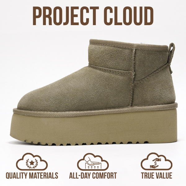 Project Cloud | "Huggy" 100% Genuine Suede Leather Ankle Boots for Women | Memory Foam | Lightweight | Non-Slip