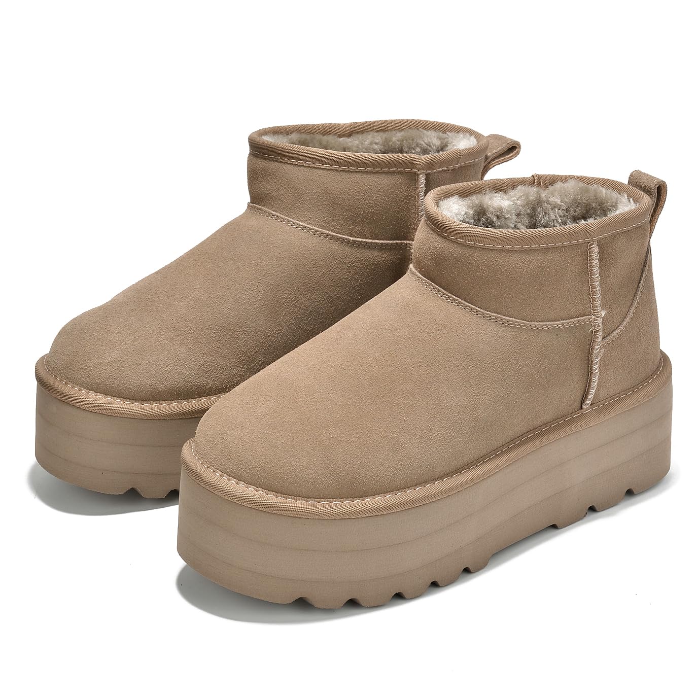 Project Cloud | "Huggy" 100% Genuine Suede Leather Ankle Boots for Women | Memory Foam | Lightweight | Non-Slip