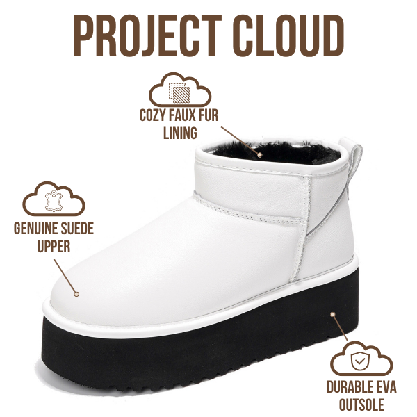 Project Cloud | "Huggy" 100% Genuine Suede Leather Ankle Boots for Women | Memory Foam | Lightweight | Non-Slip