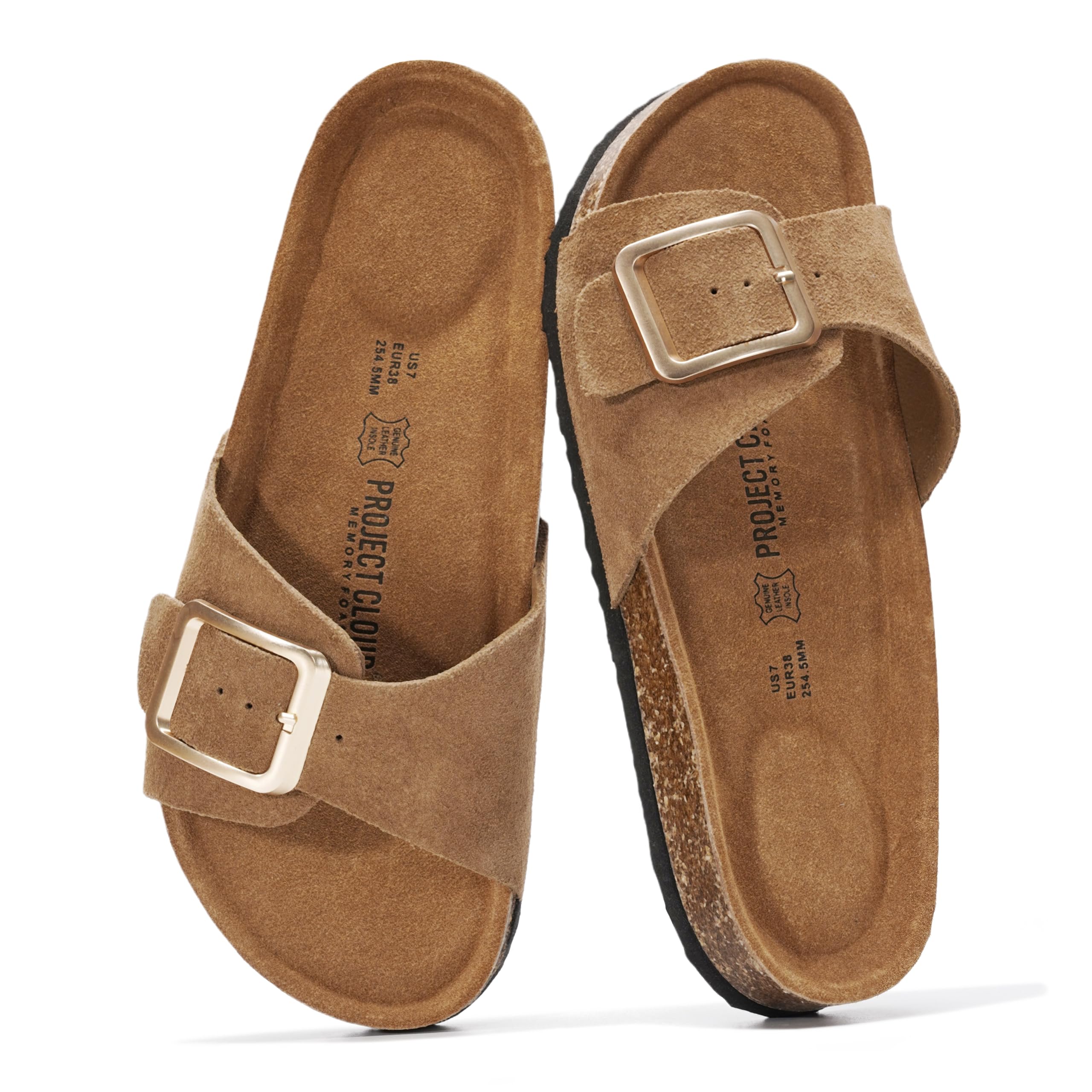 Project Cloud Women's | Genuine Leather Sandals for Women | Memory Foam | Lightweight | Non-Slip - Ibiza