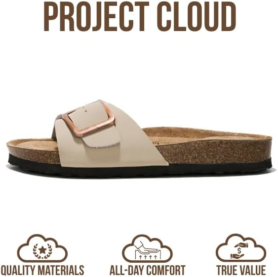 Project Cloud Women's | Genuine Leather Sandals for Women | Memory Foam | Lightweight | Non-Slip - Ibiza - Project Cloud - Sandals -Shop Project Cloud premium footwear Now!
