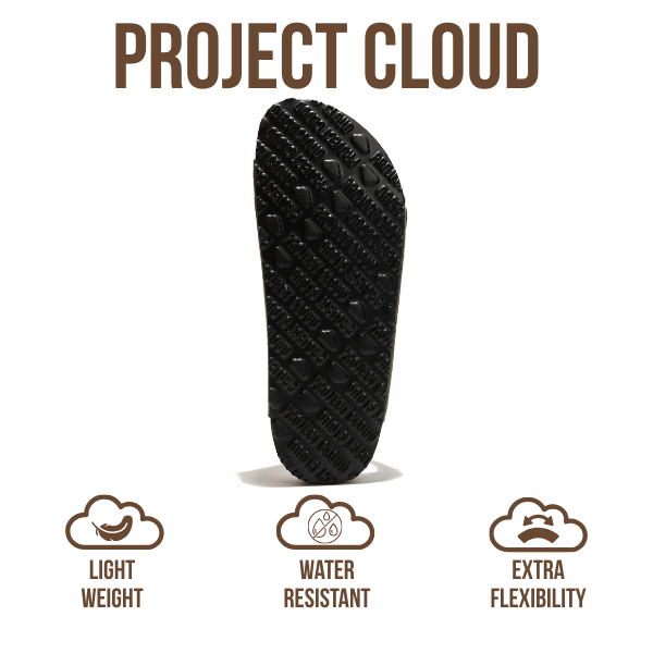 Project Cloud | "Ibiza" Genuine Leather Sandals for Women | Memory Foam | Lightweight | Non-Slip