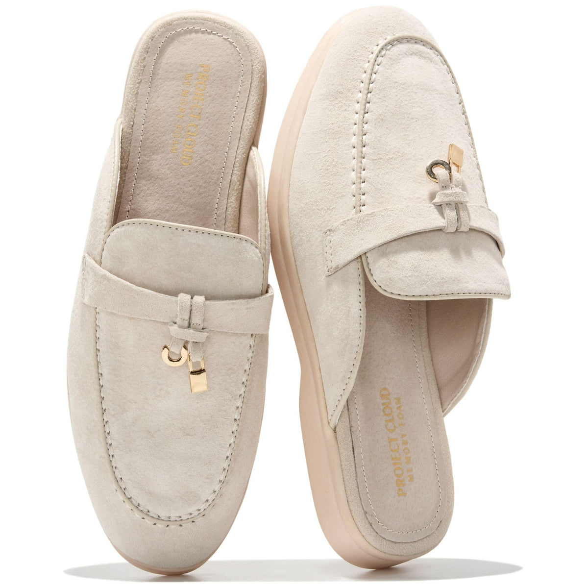Project Cloud Women's | 100% Genuine Leather Mules | Memory Foam Insole | Lightweight | Non-Slip - Illustrious